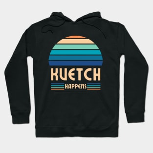 Kvetch Happens, Jewish Humor, Funny Yiddish, Retro Sunset Hoodie